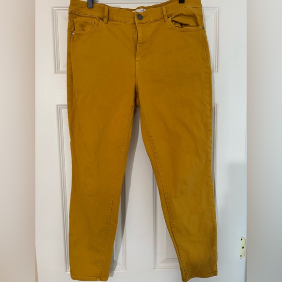Loft Mustard Yellow Jeans Size: 12 - Picture 1 of 7
